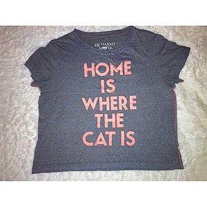 Home is Where the Cat Is Cropped Tee